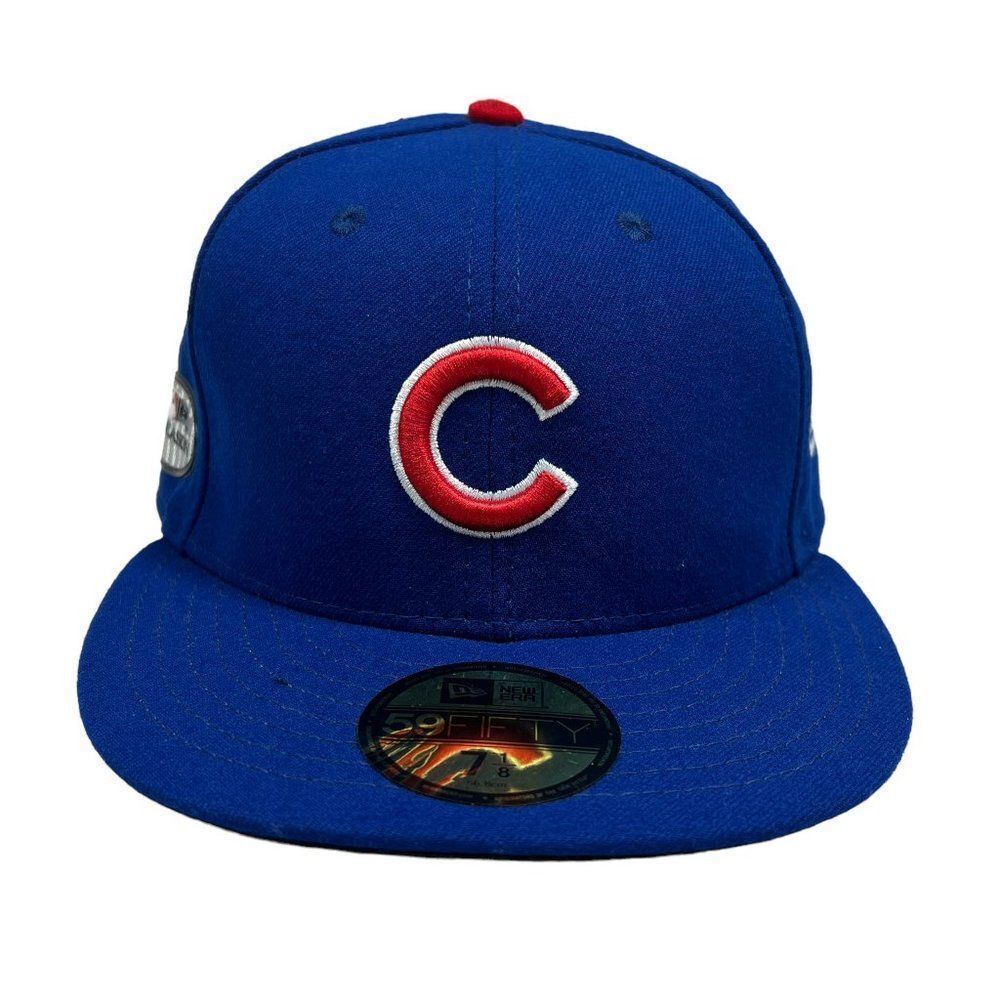 New Ear Chicago Cubs 59Fifty‎ Hat Men's Blue 2018 Postseason 7-1/8 Fitted Cap